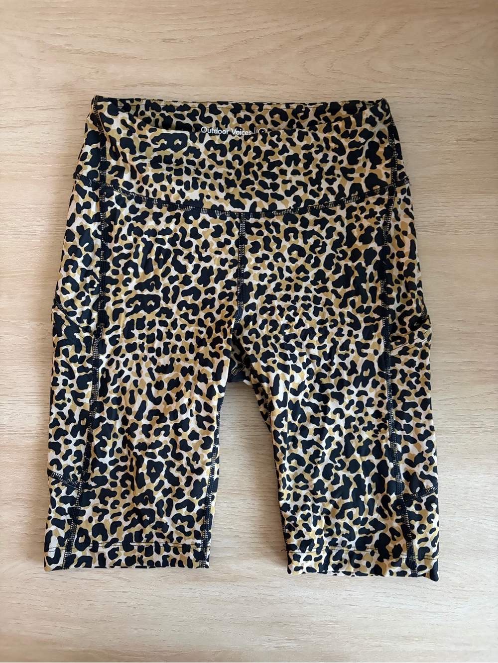 Outdoor Voices Leopard Bike Shorts 10” Inseam